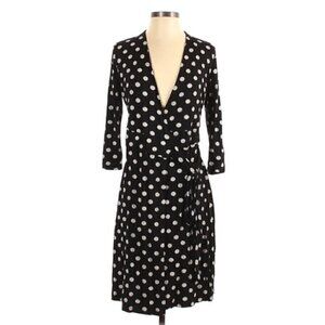 Sade New York Wrap Dress 2 Martey Jersey Knit Polka Dot Retro Casual Party